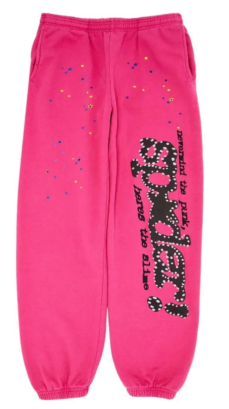 Sp5der Atlanta Sweatpants Pink