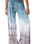 Women Casual Tie Dye Gradient Wide Leg Pants