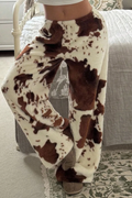 Cow Print Polar Fleece Pants
